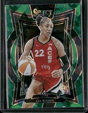 2025 Panini Select WNBA #56 A'ja Wilson Green Ice Prizms