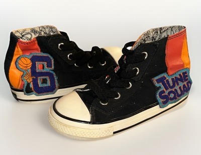 Converse xSpace Jam Tune Squad CHUCK 70 Toddler 9 HI Black Mantra Orange 372483C