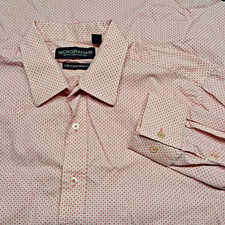 nick graham stretch modern fit button up shirt mens large geometric print