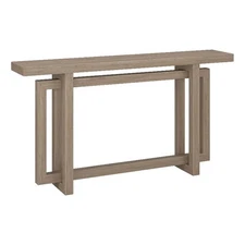 Henn&Hart 55" Antiqued Gray Oak MDF Console Table