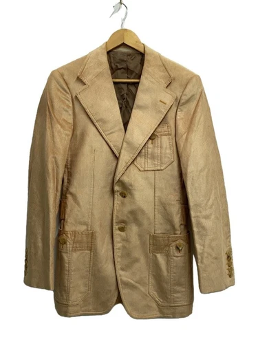 GUCCI GIACCA SARTORIALE 44 VELLUTO A COSTE ARANCIONE usata