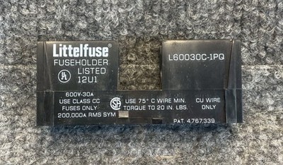 Littelfuse L60030C-1PQ Fuse Holder 600V 30A Class CC