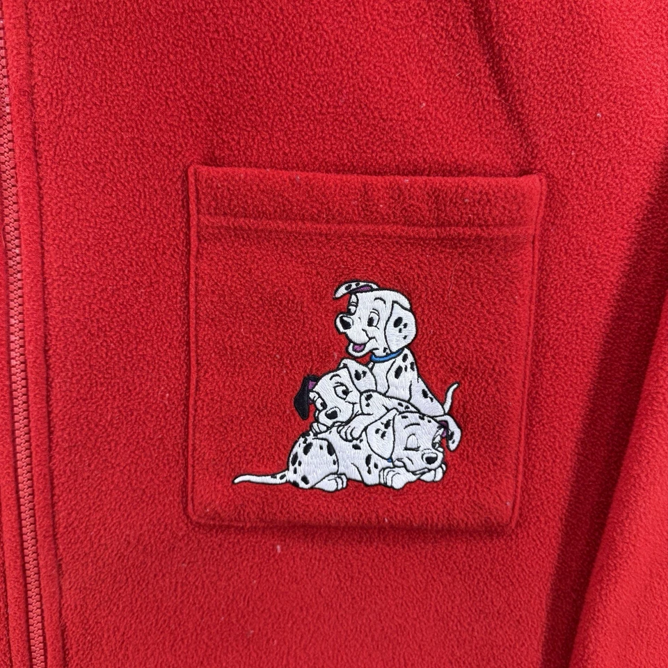 Jaqueta Vintage The Disney Catálogo Tamanho XL Zíper Completo Lã 101 Gola Dálmata - Imagem 2 de 4