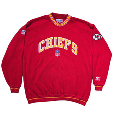 Vintage Kansas City Chiefs Starter Pro Line Sweatshirt Mens Large Red 90s