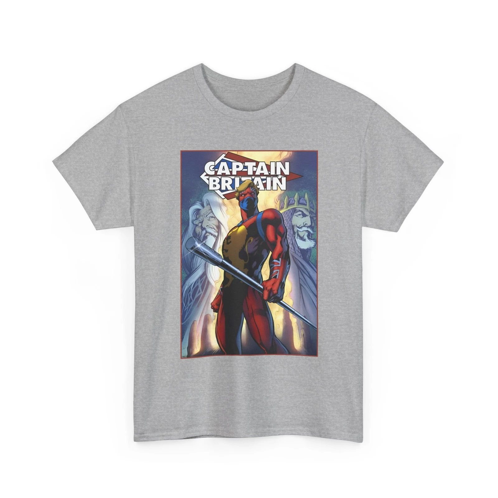 Captain Britain T-Shirt - Alan Davis Art - Excalibur Leader - Marvel Comics