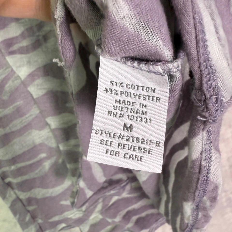 Top para mujer Charlotte Russe de colección y2k talla M púrpura estampado de cebra indie cyber rave Foto 4 de 4