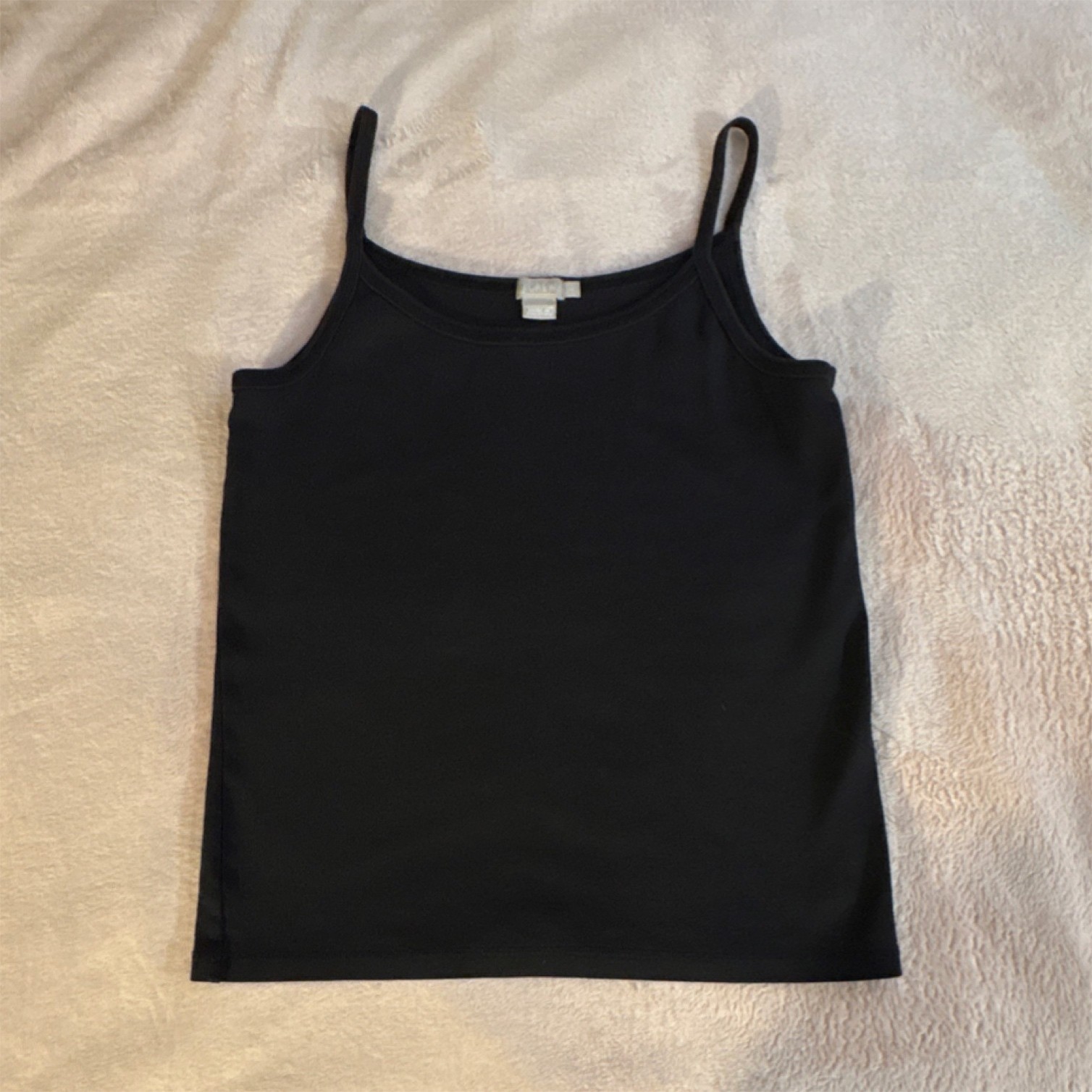 J.CREW Black Knit Sleeveless Camisole Scoop Neck Tank Top Women’s L Regular