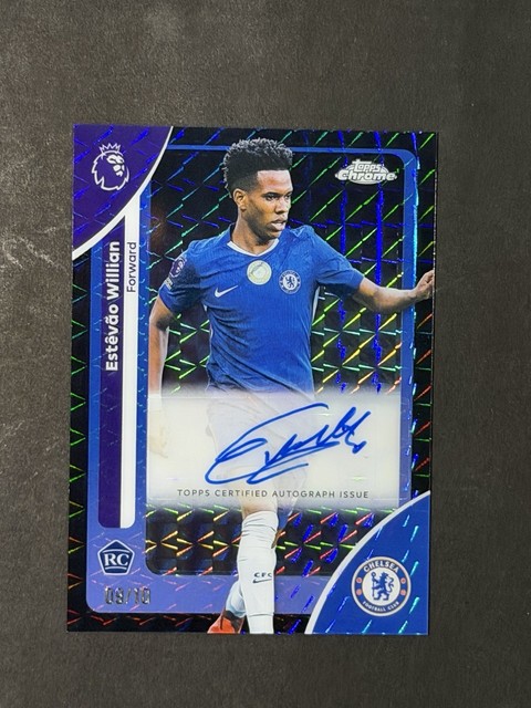 Estevao 2025 Topps Topps Chrome Premier League Black Geometric