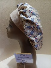 Sock Monkeys Women's Bouffant Surgical Scrub Hat/Cap Handmade