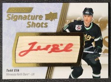 2024-25 Upper Deck Engrained #SS-TE Todd Elik Signature Shots Auto Stick Dallas