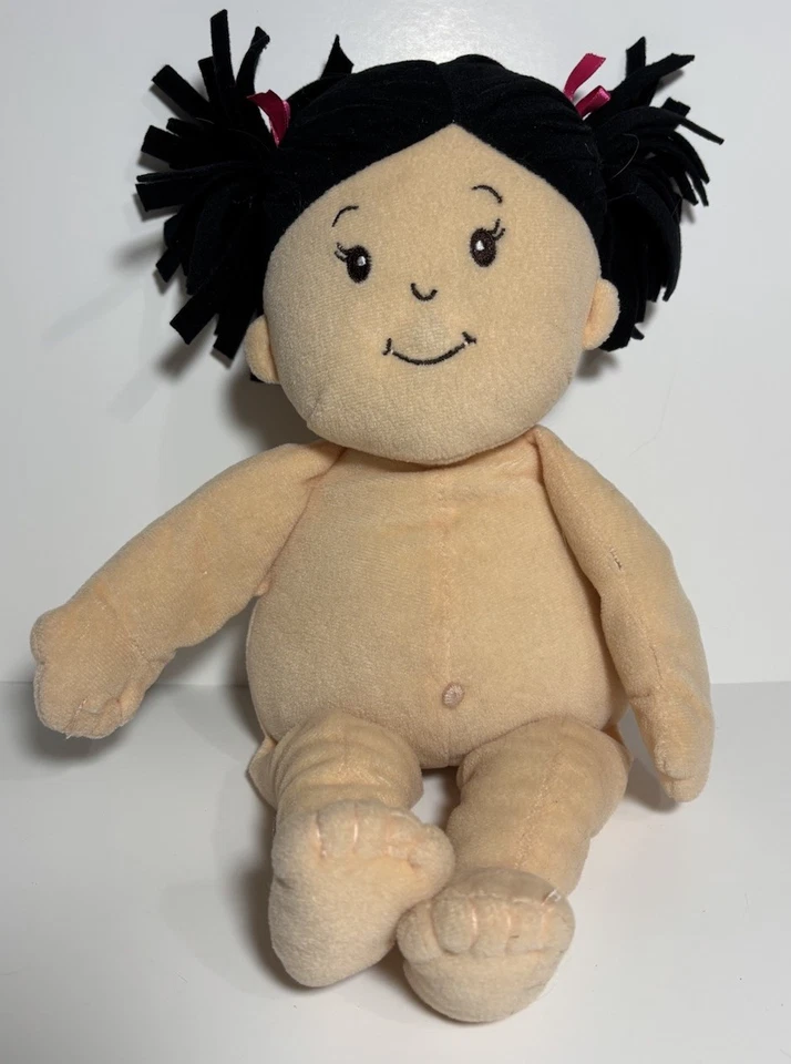 Manhattan Toys Muñeca Bebé de Tela Lote de 2 Peluche Rubio Pelo Negro Foto 2 de 4