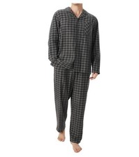 Men's Pajamas Set Flannel Pjs Sets Ultra-Soft Cotton Pajamas Medium Dark Gray