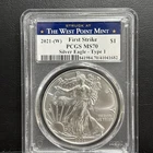 2021-(W) Type 1 American Silver Eagle PCGS MS70 First Strike