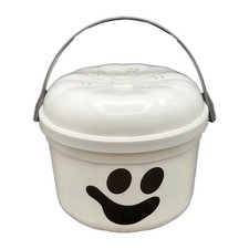 McDonald's Happy Meal Halloween Trick Or Treat Pail Ghost 1986 Original Stains