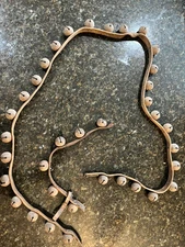 Vintage Sleigh Bells Leather 36 All Same Size Broken Strap