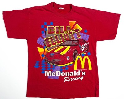 Vintage McDonald s Racing Bill Elliott Nascar T-Shirt M 90s Single Stitch #94