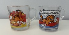 Pair Of Vintage McDonald’s Garfield Glass Mugs Cups 1978 Jim Davis Made In USA