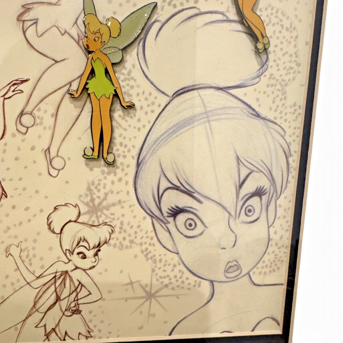 Disney Tinker Bell Pin Framed Art Limited Edition 3600 Piece Wall