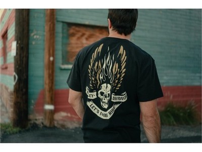 Harley-Davidson Men's Medium Let's F***ing Ride Skull Back T Shirt NEW w TAGS
