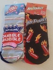 Adult Unisex Lot of 2 Novelty Sock Packs/ 2prs Each/Adult Size Socks/Snack Theme