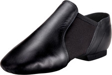 Unisex Leather Upper Jazz Shoe Slip-On for Women and Men'S Dance Shoes