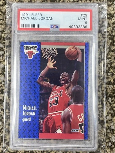 1991-92 Fleer basketball Michael Jordan original card PSA 9 MINT ! CHICAGO BULLS