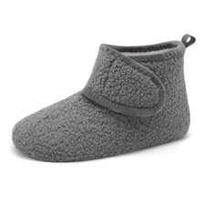 Womens Mens House Slippers Non-Slip Warm 9.5-10 Women/8-8.5 Men Dark Grey