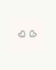 Open Heart Flat Back Studs