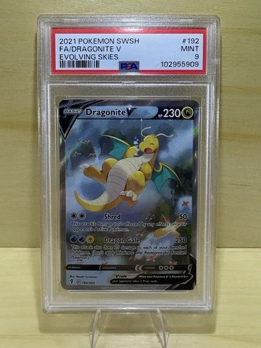 Pokémon Dragonite V Full Art Ultra Rare PSA 9 192/203 Evolving Skies