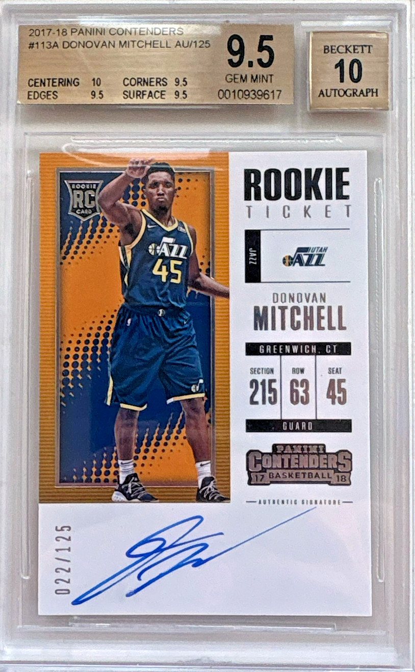 2017-18 Panini Contenders - Rookie Ticket Auto - Donovan Mitchell /125 (AU, RC)