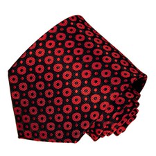 Men's Black-Red Polka Dotted Tie