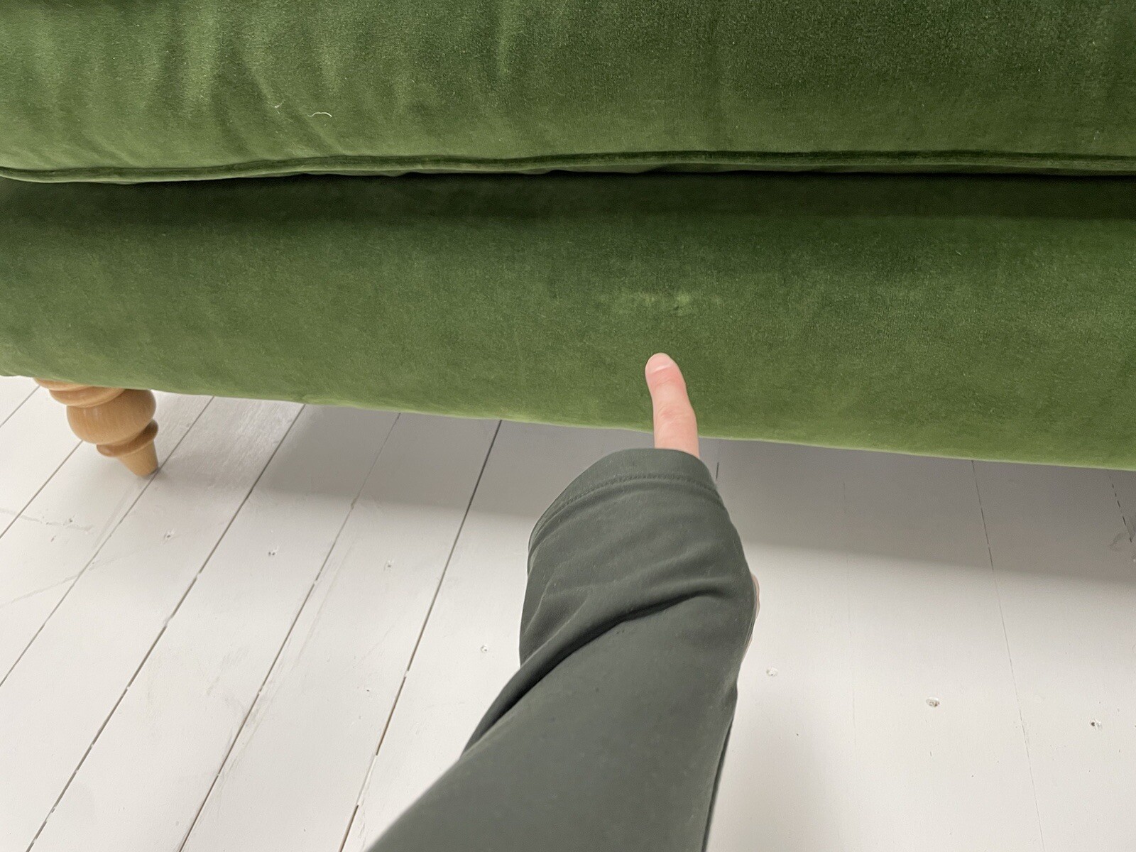 Cotswold Company Morris 4 Seater Sofa in Green Velvet eBay