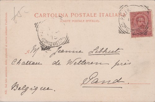 Postal Italia Palermo Palazzo Reale Vintage 04.14 - Imagen 2 de 2