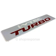 OEM Honda / Acura i-VTEC TURBO Emblem Badge Plaque 17126-RWC-A00 Genuine JAPAN