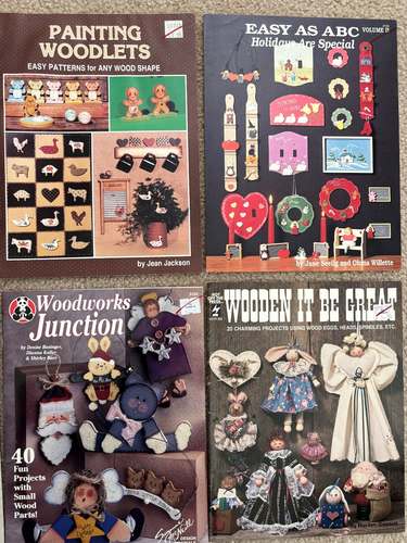 Vtg Wood Wooden Craft Painting Patterns Instruction Folk Art Tole Lot of 8 Books - Picture 4 of 6