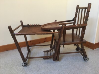 Chaise Haute Bebe Bois Ancienne Ebay