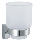 VADO ATOM FROSTED GLASS TUMBLER & HOLDER CHROME ATO-183-C/P BNIB £47rrp