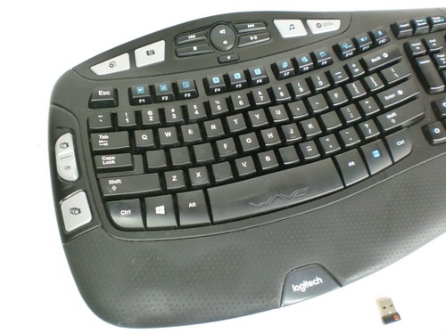 Logitech K350 Comfort Wave Ergonomic Wireless Keyboard WITH USB Dongle - Bild 2 von 5