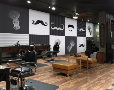 3D Haarschnitt Q6342 Barber Shop Tapete Wandgemälde Fototapete Selbstklebend Kay