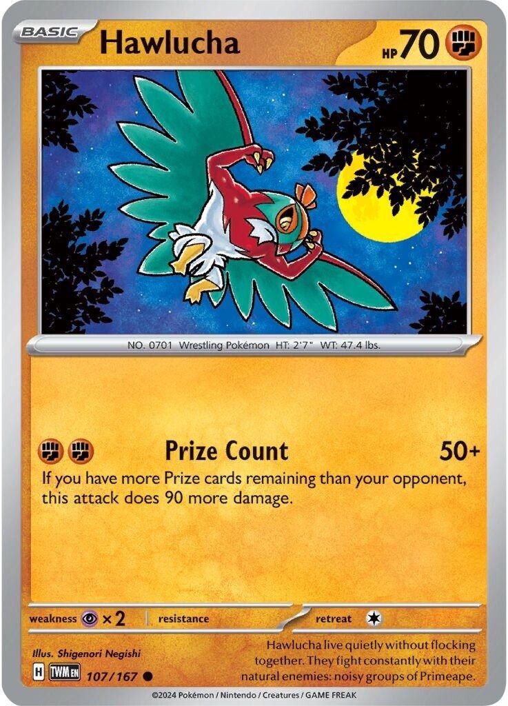 Pokemon - Hawlucha 107/167 - Twilight Masquerade - NM/M