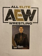 Justin Roberts Signed AEW First Edition Upper Deck Gold Trading Card IP AUTO