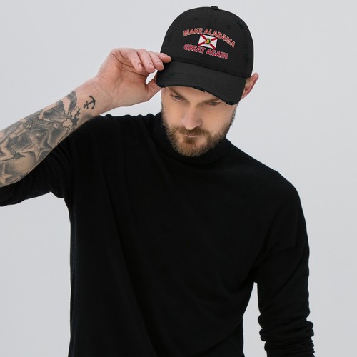 Baseball Cap With Inscription "Make Alabama Great Again" Vintage Cotton Cap New - Imagen 14 de 56