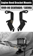 Engine Hood Hinge Ditch LED Light Mounting Brackets for 1999-06 Silverado Sierra