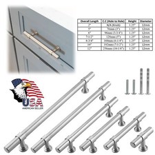 Brushed Nickel Kitchen Cabinet Handles Bathro...
