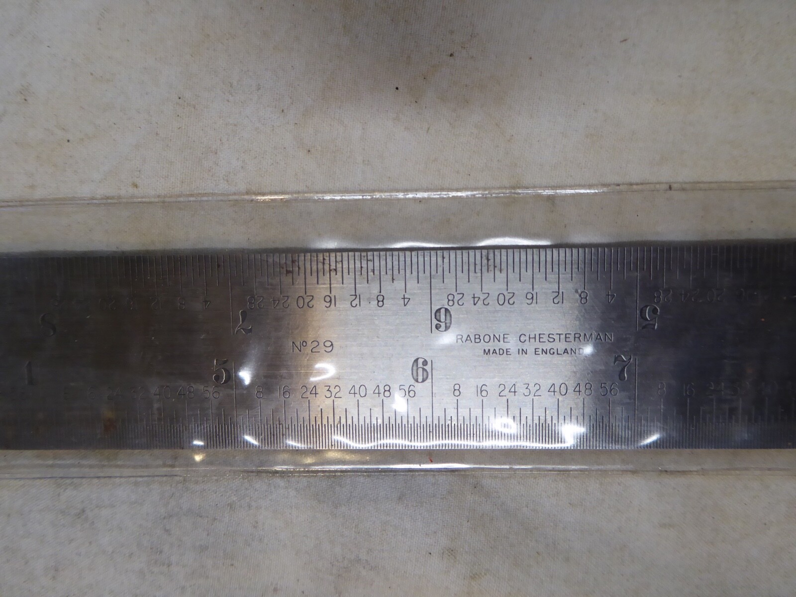 NOS - Genuine Rabone & Chesterman No29 Precision 12" Engineers Rule - Imperial