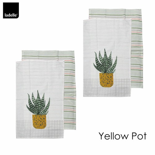Revive Plants Set of 4 Cotton Kitchen Towels 45 x 70 cm by Ladelle - Imagen 4 de 4