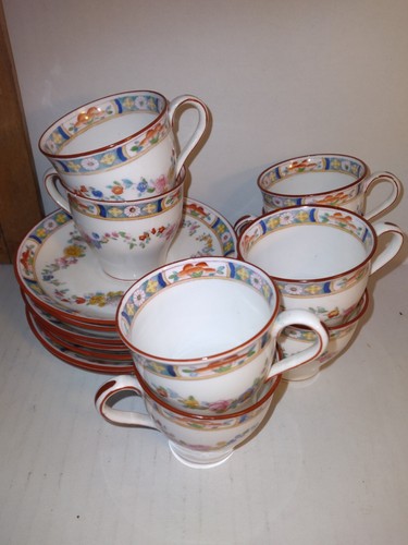 Tea Set Jesse James Historical 15pc Set Antique Flower Garland Pattern - Picture 2 of 10