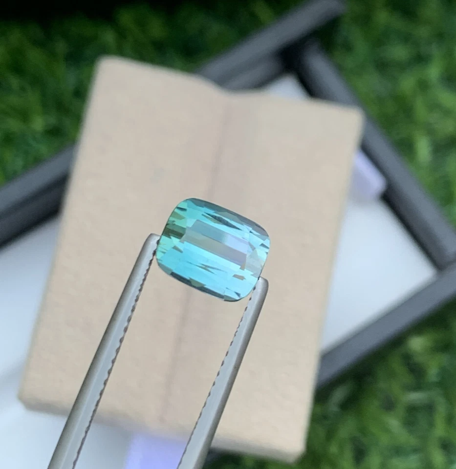 Natural Bi-colour Lagoon Tourmaline Gemstone For Ring Making ,Cushion Cut,2.72ct - Image 4 of 4