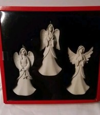 Set of Three Angel Ornaments / Holiday Home.