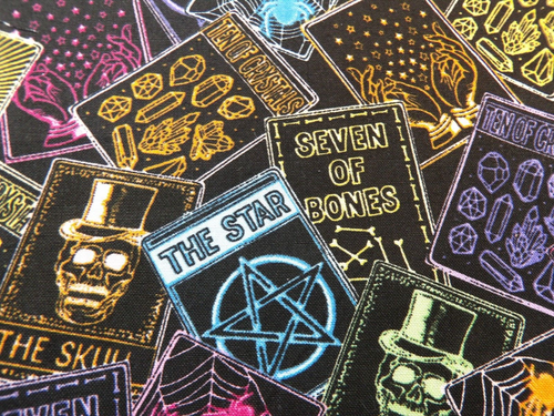 Joann Halloween Fabric - Tarot Cards - 1/2 Yard - H-329-K - Picture 3 of 6